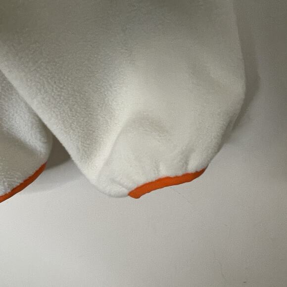 Monoprix Sport Synchilla White/Orange/Blue Skiing Winter Preppy France Women Sm - Picture 12 of 13